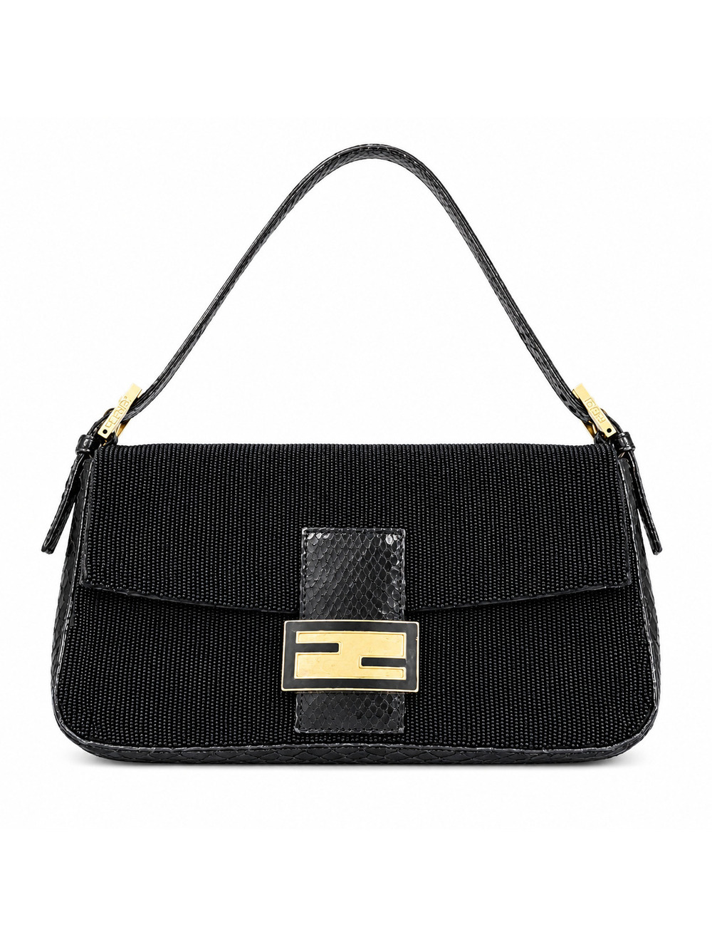 Fendi Vintage Beaded & Python Baguette |Rate